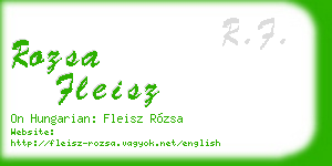 rozsa fleisz business card
